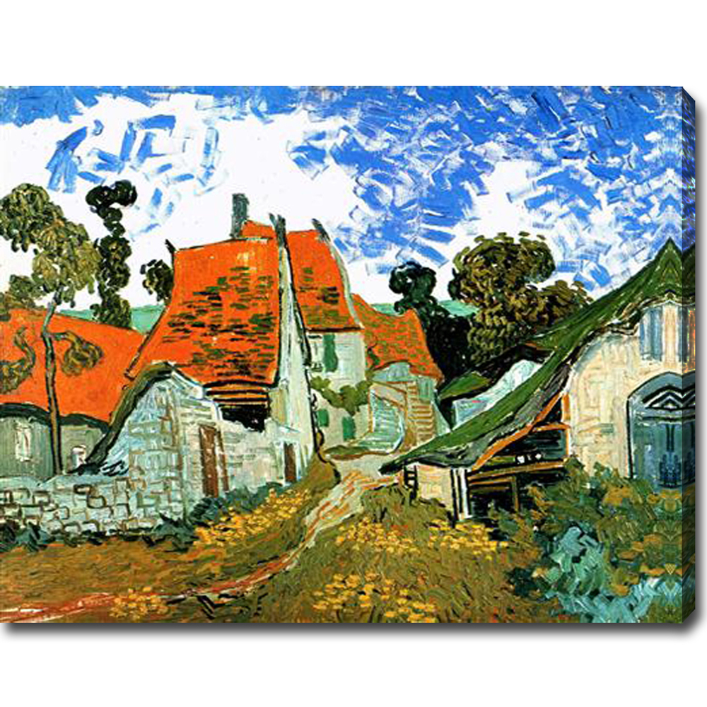 Village Street in Auvers-Vincent Van Gogh oil on canvas